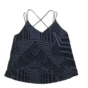 Buddy Love Black Geometric Tank Top Size S
